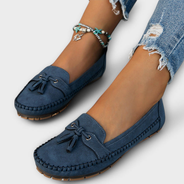 Women's Comfort Loafers - Supportive Cushioned Slip-On Flats for Everyday