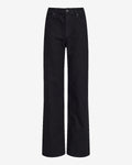 High Waisted Black Relaxed Straight Jeans