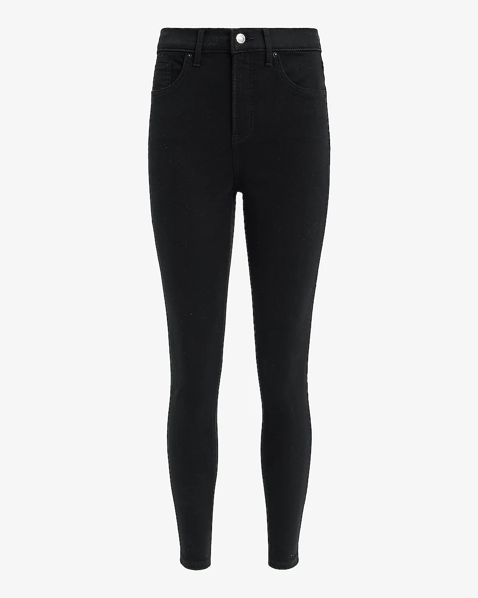 High Waisted Stay Black Skinny Jeans