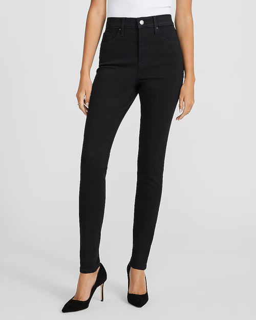 High Waisted Stay Black Skinny Jeans