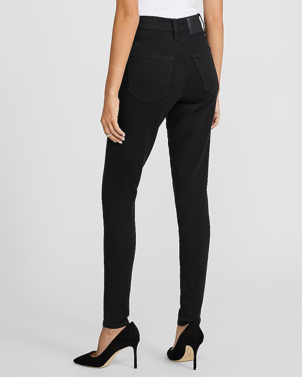 High Waisted Stay Black Skinny Jeans