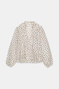 RUFFLED POLKA DOT BLOUSE