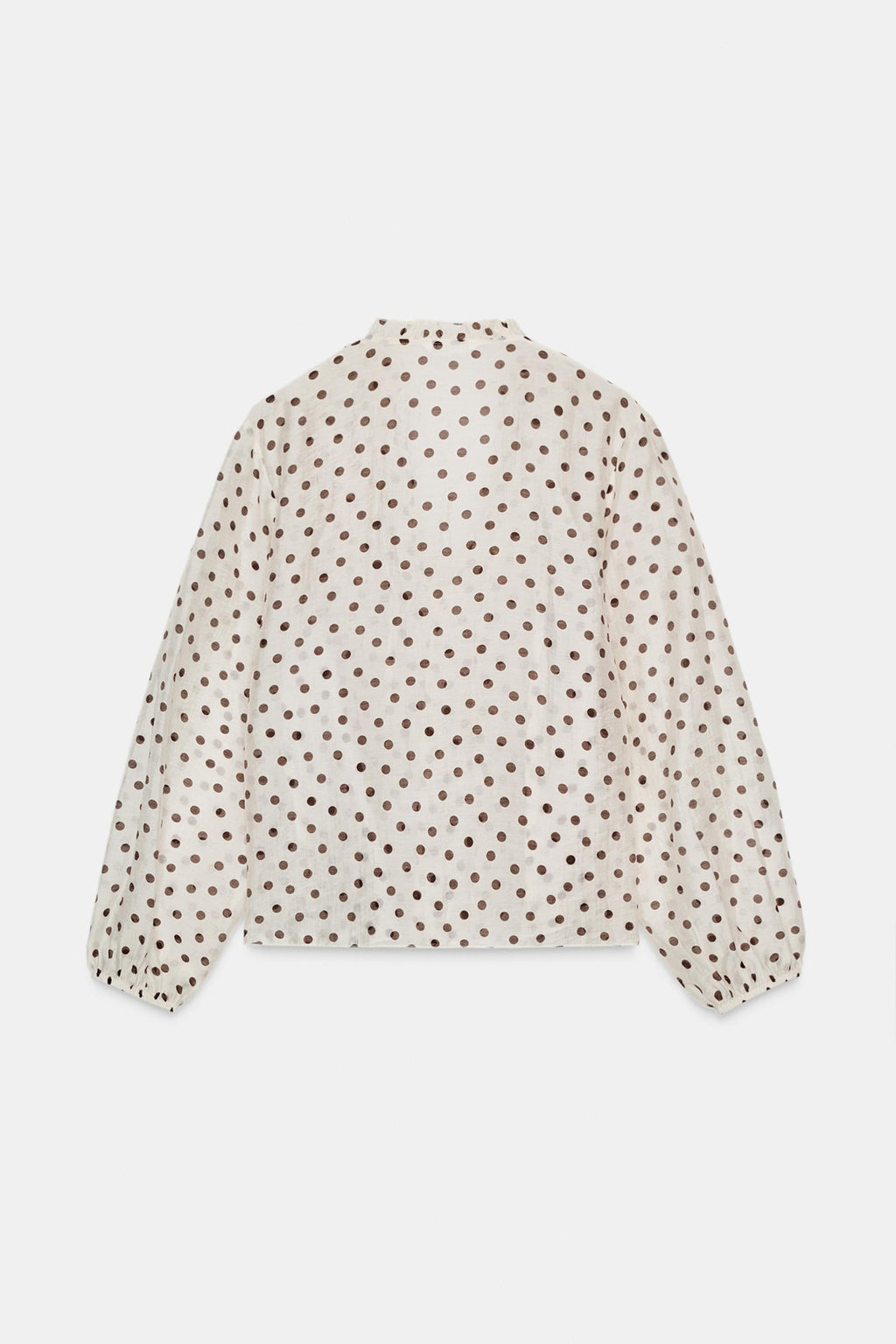 RUFFLED POLKA DOT BLOUSE