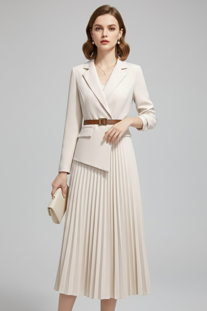 Women's Belted Blazer Dress