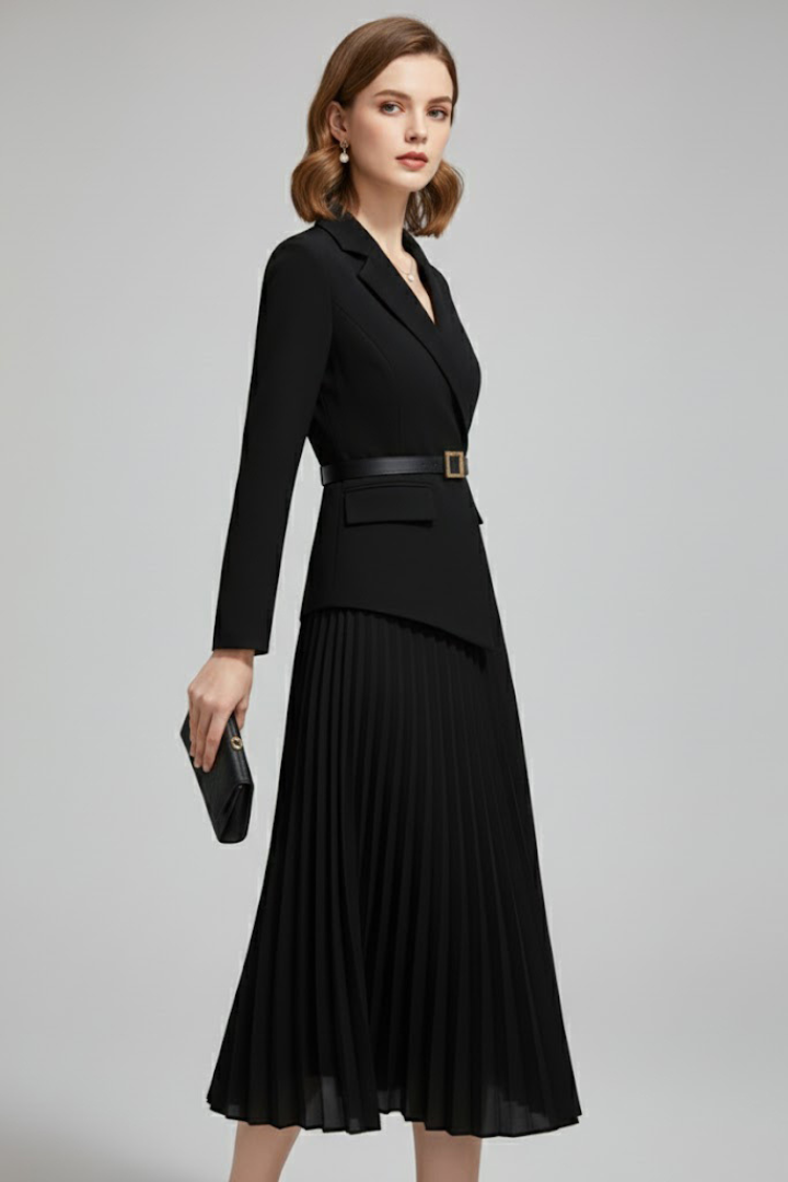 Women's Belted Blazer Dress