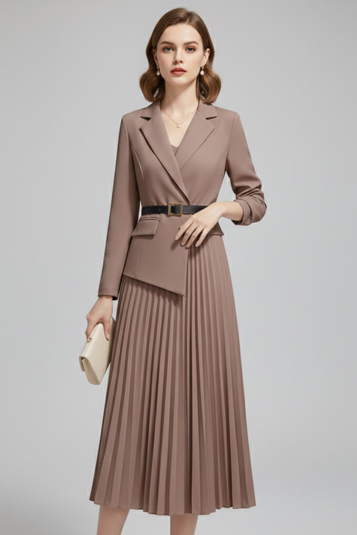 Women's Belted Blazer Dress