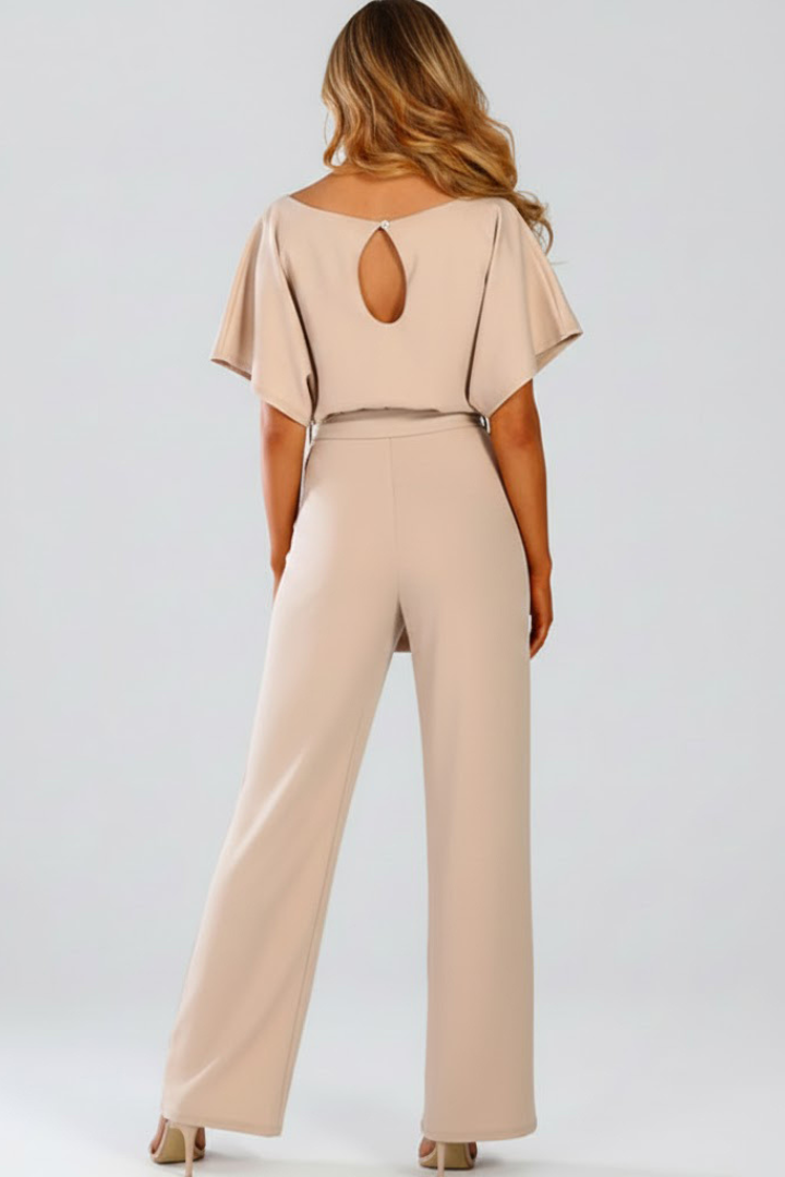 Women's Wide-Leg Jumpsuit with Belt