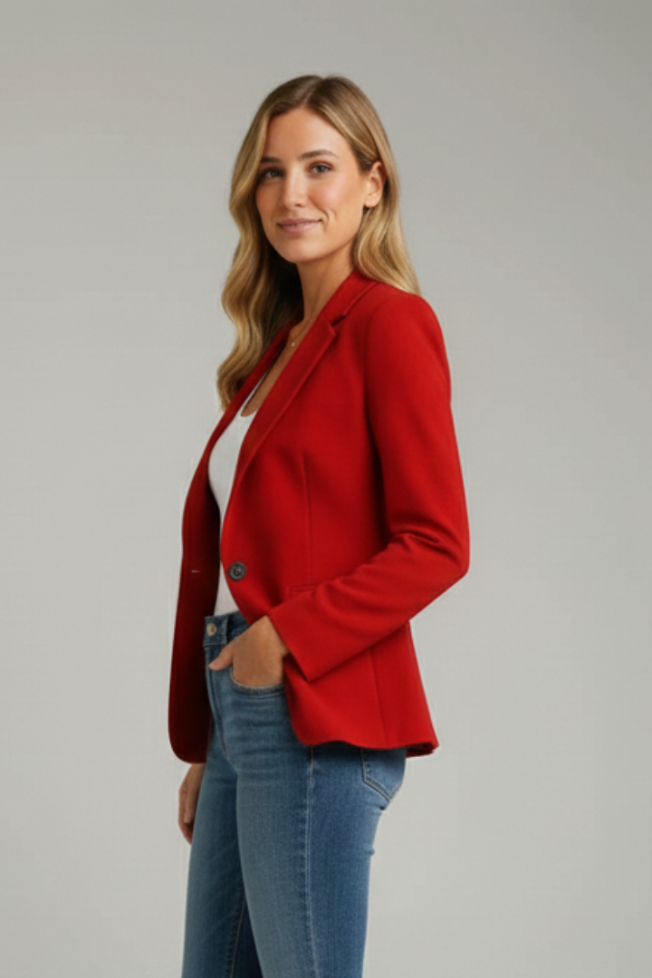 Women's Blazer with Notched Collar
