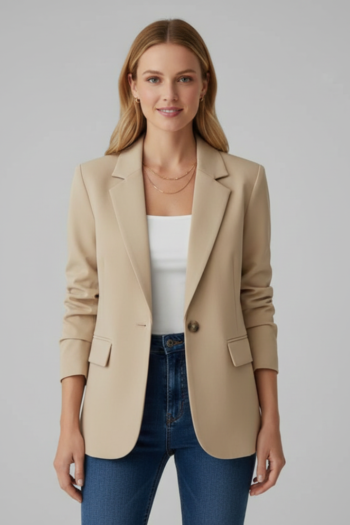 Women's Blazer with Notched Collar