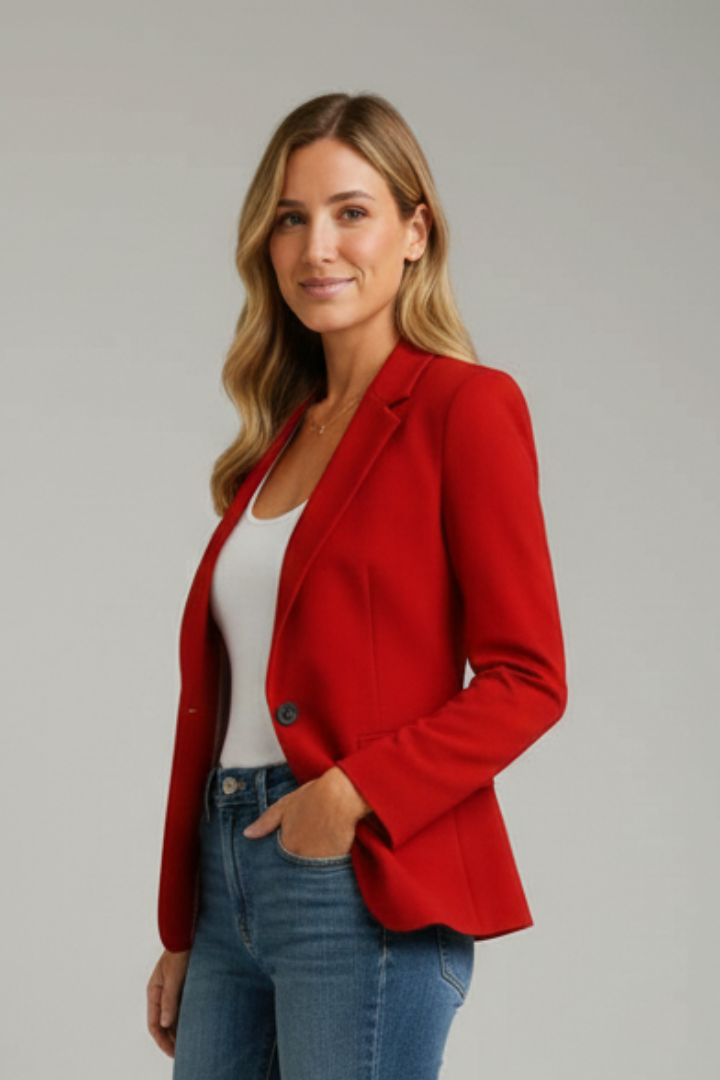 Women's Blazer with Notched Collar