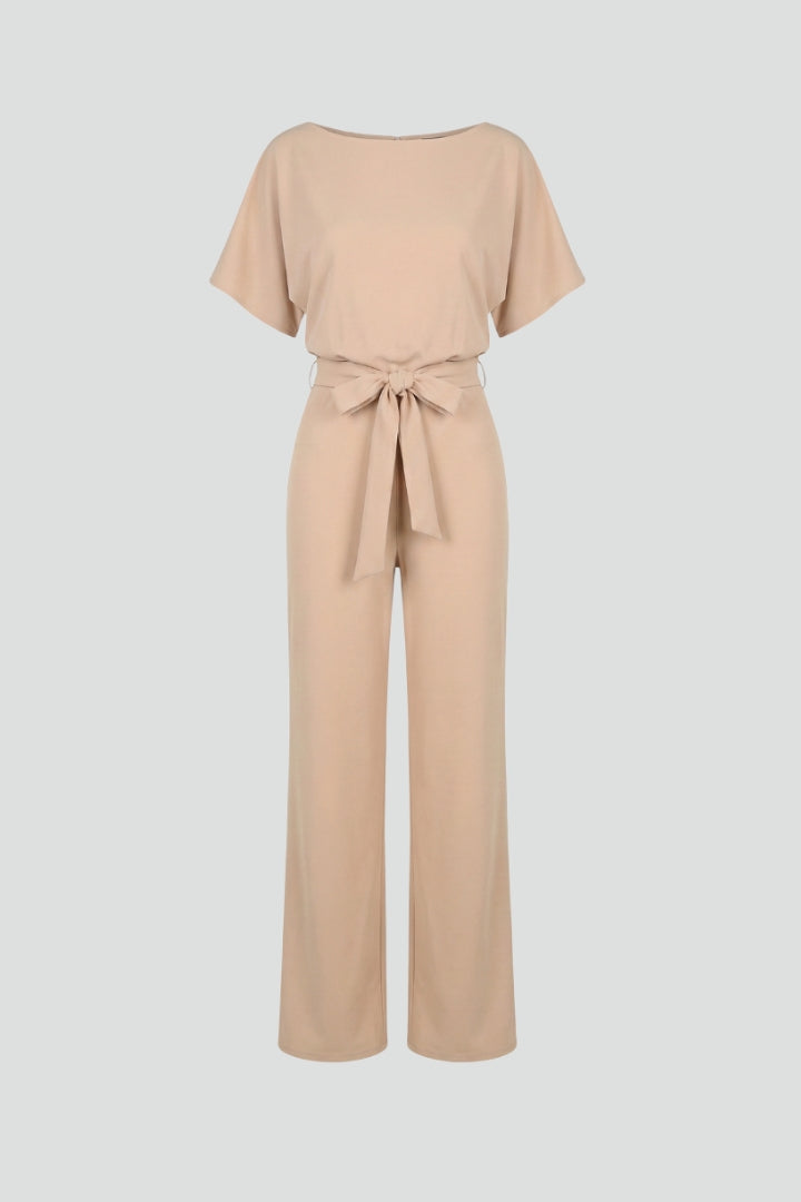 Women's Wide-Leg Jumpsuit with Belt